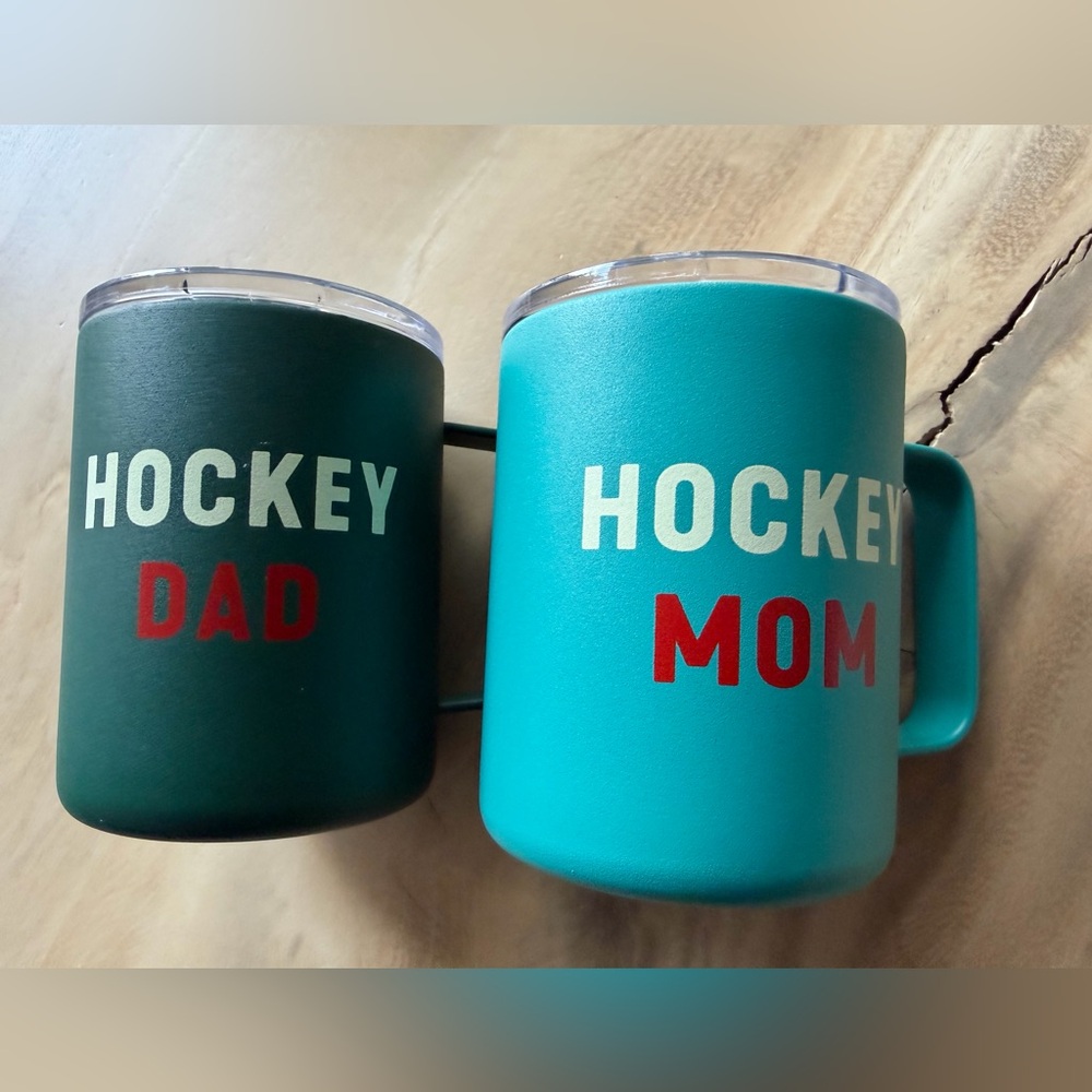 Hockey Mom and Dad Mug Set - Teal and Green (NEW)